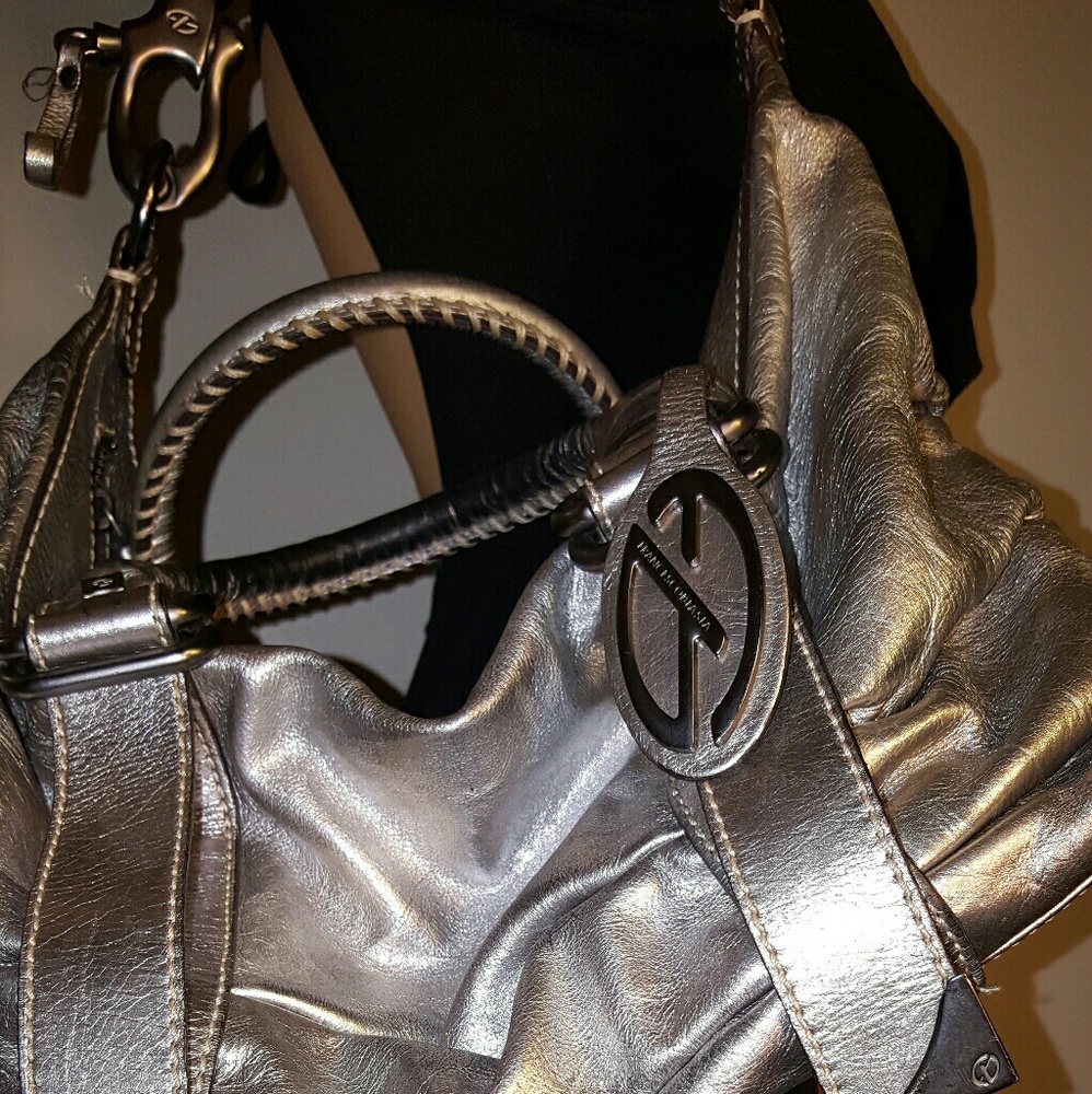 Francesco biasia metallic black bag